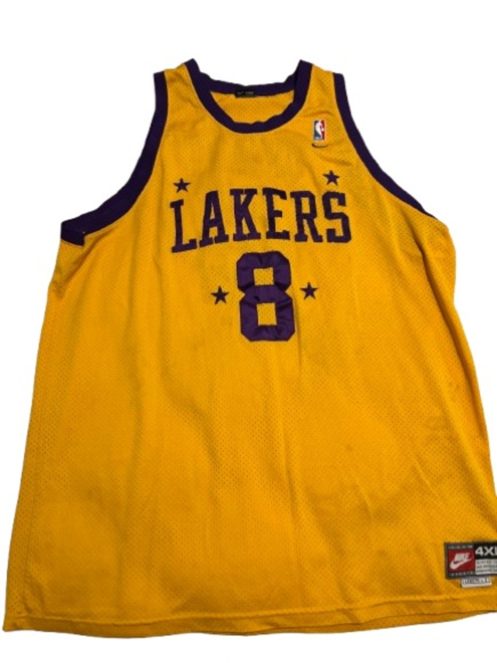 Nike Yellow and Purple Kobe Bryant Mesh Basketball Jersey
